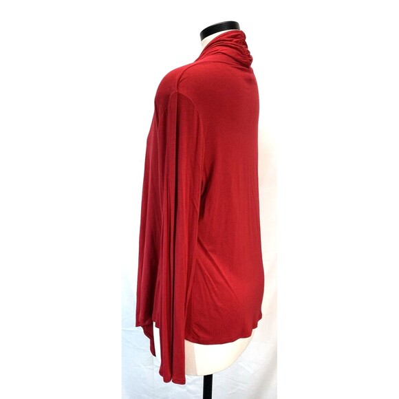 Moa Collection Woman's Cardigan Size 2XL Open Front Shawl Collar Lightweight Red - Picture 8 of 11